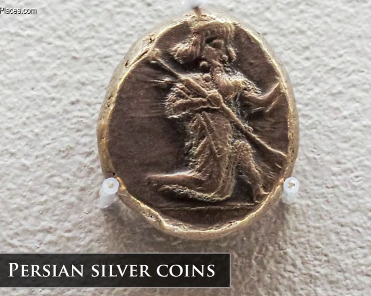 Perská stříbrná mince siglos